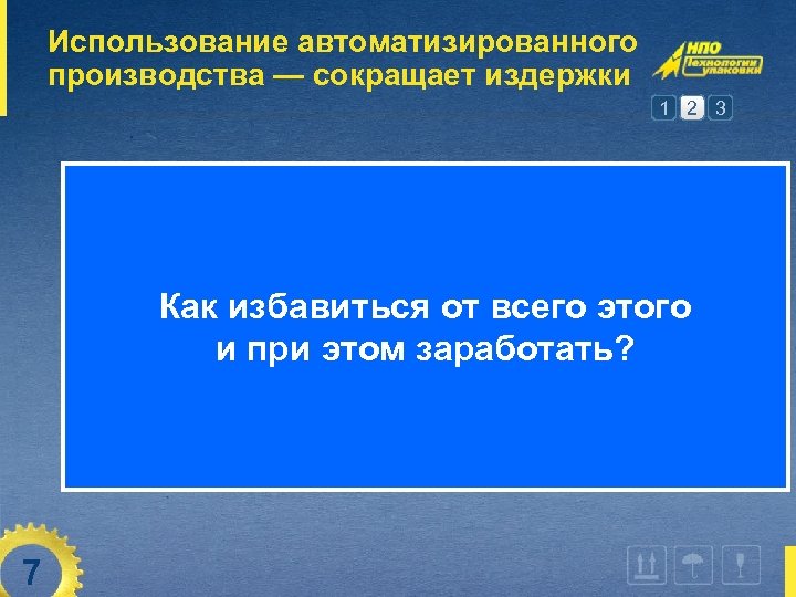 Использование автоматизированного производства — сокращает издержки 1 2 3 Основные недостатки использования неквалифицированной рабочей