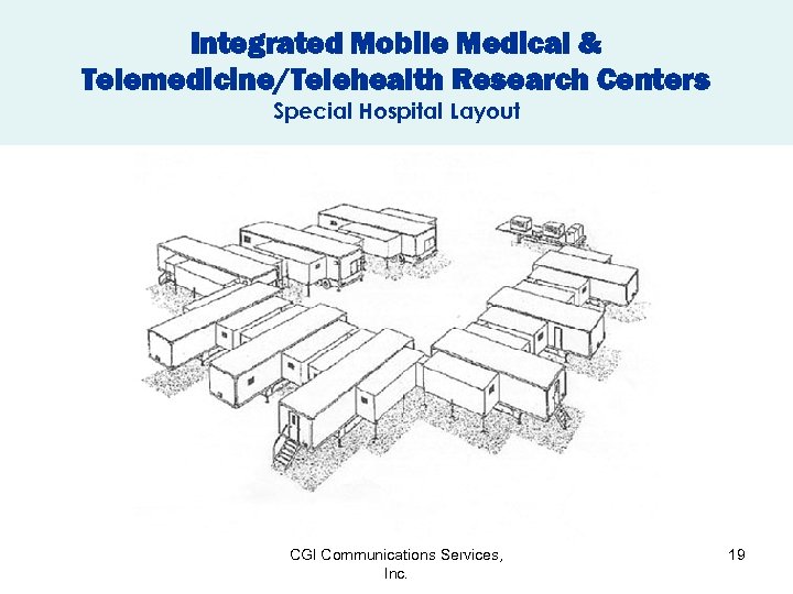 Integrated Mobile Medical & Telemedicine/Telehealth Research Centers Special Hospital Layout CGI Communications Services, Inc.