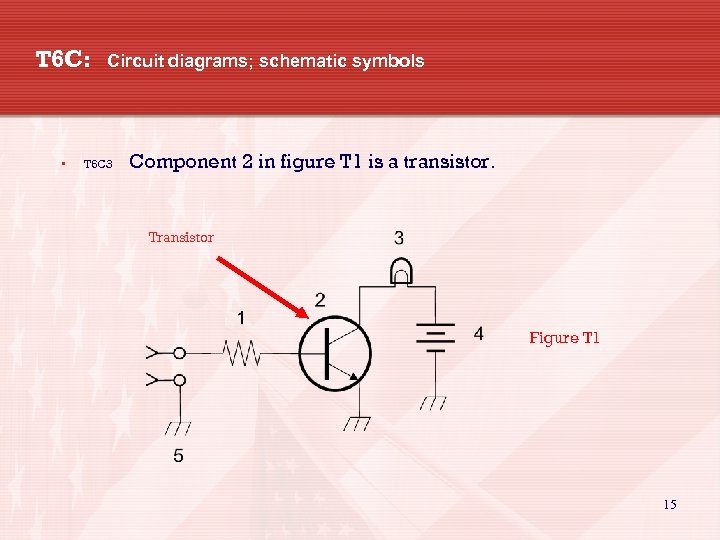 T 6 C: • Circuit diagrams; schematic symbols T 6 C 3 Component 2