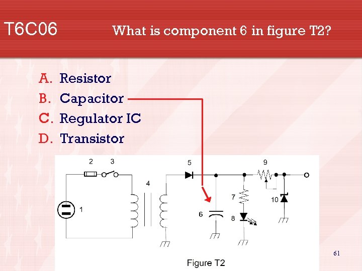 T 6 C 06 A. B. C. D. What is component 6 in figure