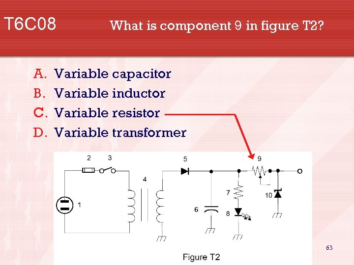 T 6 C 08 A. B. C. D. What is component 9 in figure