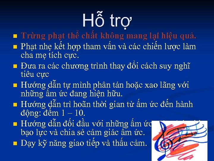 Hỗ trợ n n n n Trừng phạt thể chất không mang lại hiệu