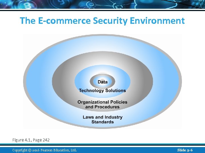 The E-commerce Security Environment Figure 4. 1, Page 242 Copyright © 2016 Pearson Education,