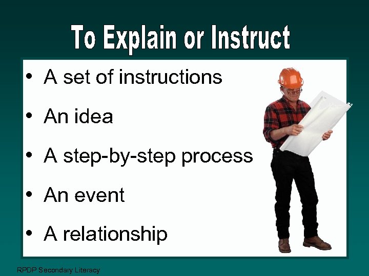  • A set of instructions • An idea • A step-by-step process •