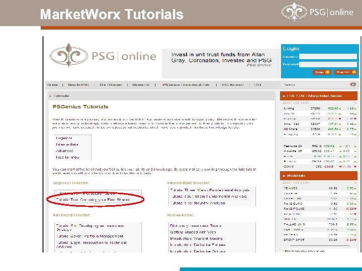 Market. Worx Tutorials 