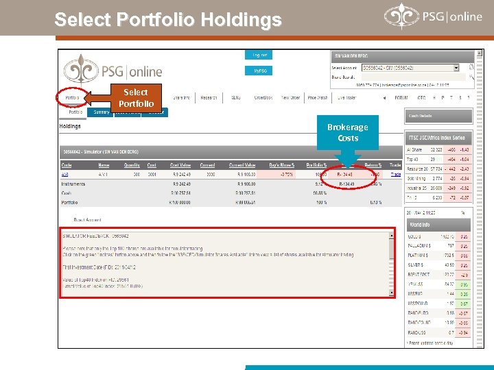 Select Portfolio Holdings Select Portfolio Brokerage Costs 