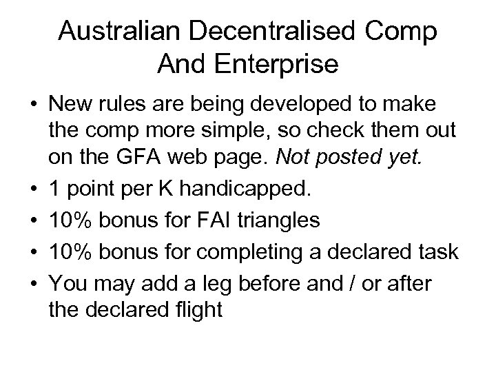 Australian Decentralised Comp And Enterprise • New rules are being developed to make the