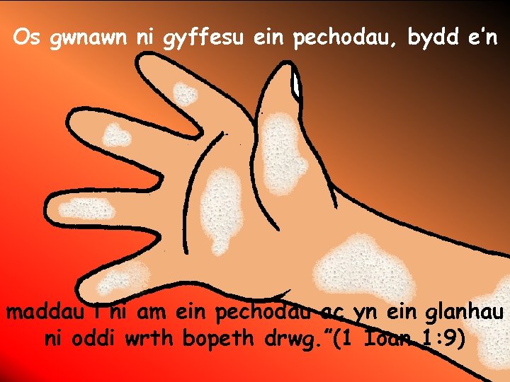 Os gwnawn ni gyffesu ein pechodau, bydd e’n maddau i ni am ein pechodau