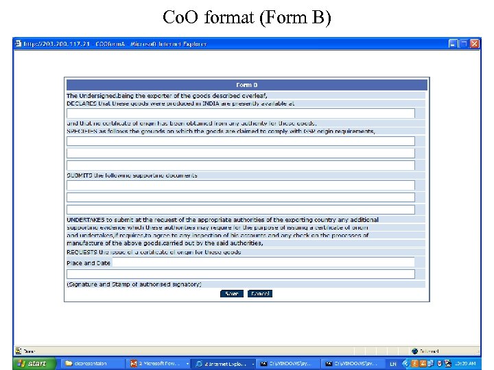 Co. O format (Form B) 