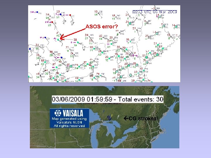 A thunderstorm at 31 F? Neighboring obs are freezing rain. Maybe somebody sent in