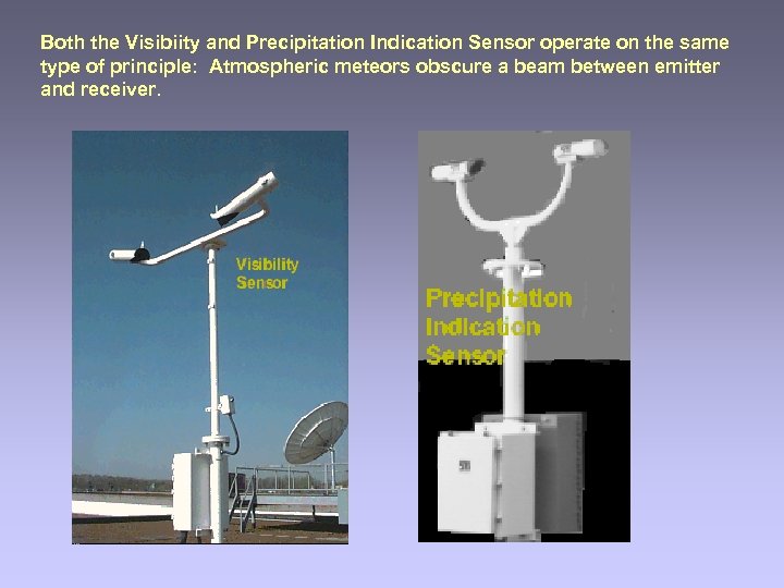 Both the Visibiity and Precipitation Indication Sensor operate on the same type of principle: