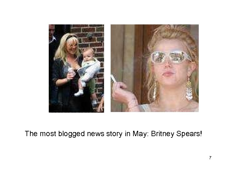 The most blogged news story in May: Britney Spears! 7 