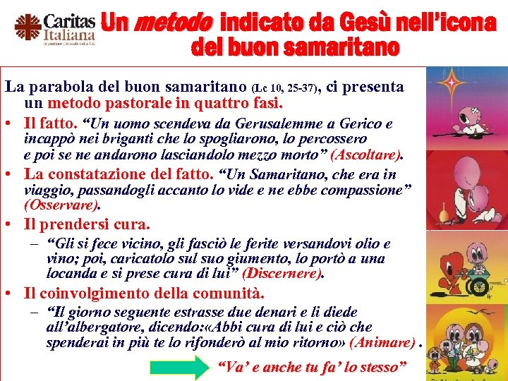 Un metodo indicato da Gesù nell’icona del buon samaritano La parabola del buon samaritano