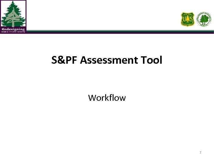 S&PF Assessment Tool Workflow 7 