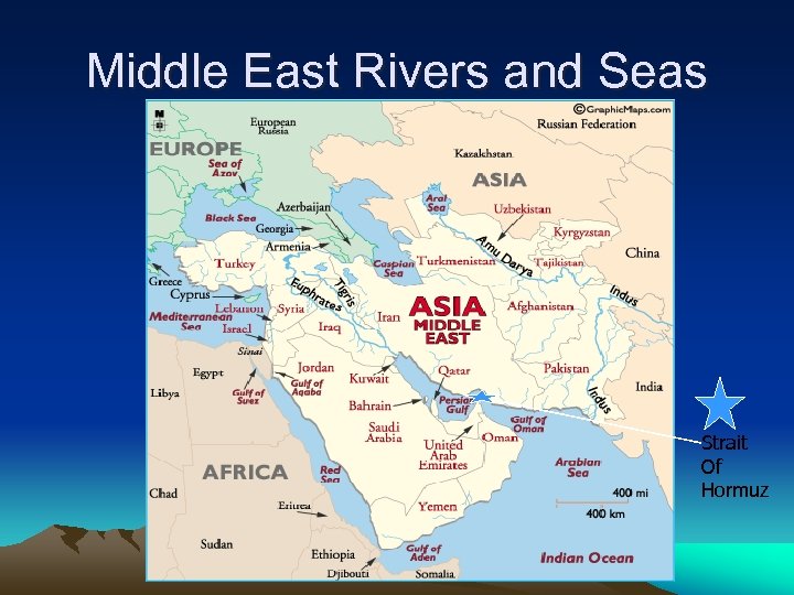 Middle East Rivers and Seas Strait Of Hormuz 