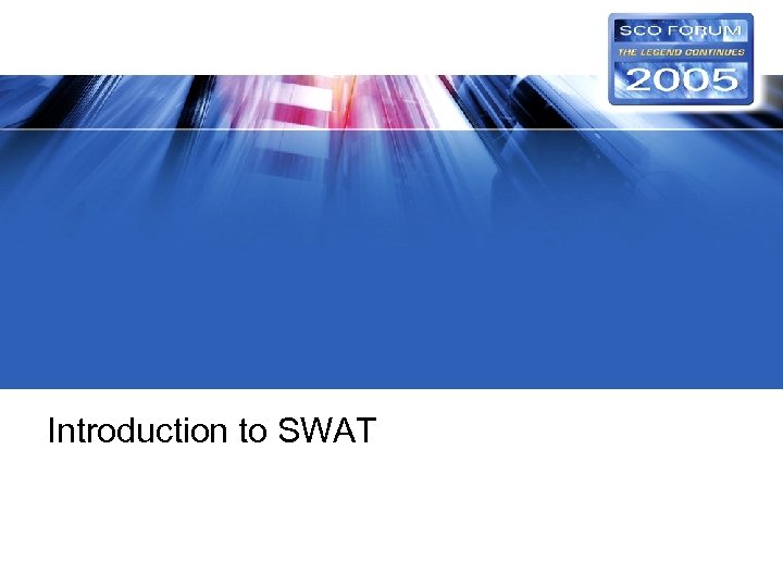 Introduction to SWAT 