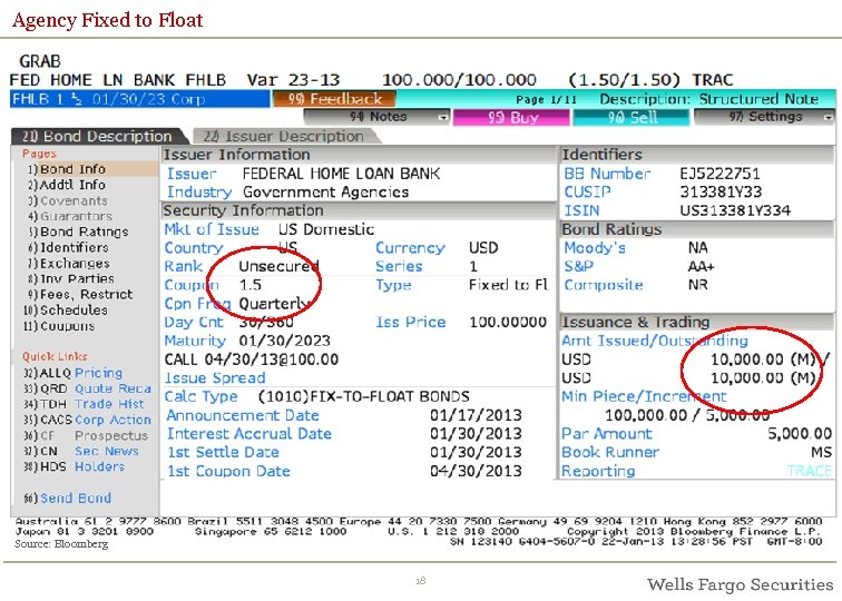  Agency Fixed to Float Source: Bloomberg 18 