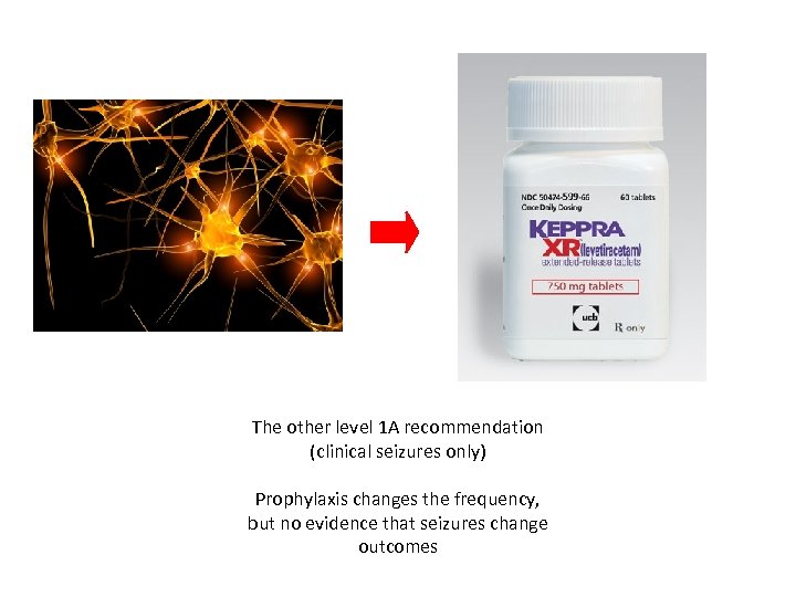 The other level 1 A recommendation (clinical seizures only) Prophylaxis changes the frequency, but