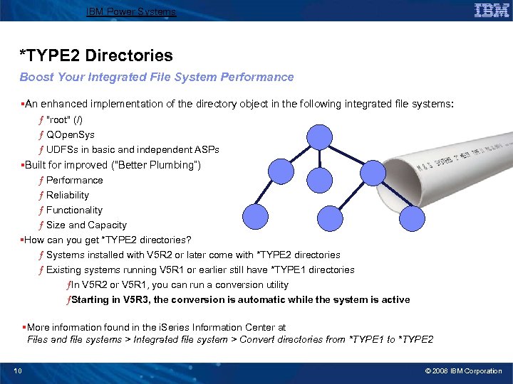 IBM Power Systems *TYPE 2 Directories Boost Your Integrated File System Performance §An enhanced