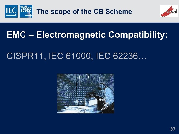 The scope of the CB Scheme EMC – Electromagnetic Compatibility: CISPR 11, IEC 61000,