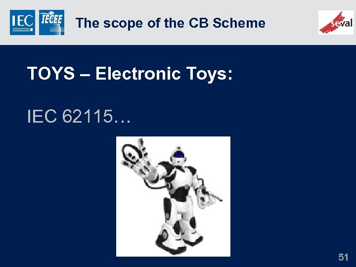 The scope of the CB Scheme TOYS – Electronic Toys: IEC 62115… 51 