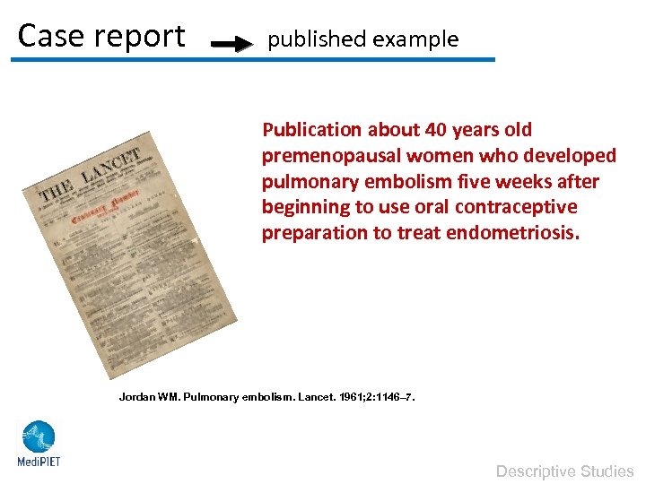 Case report published example Publication about 40 years old premenopausal women who developed pulmonary