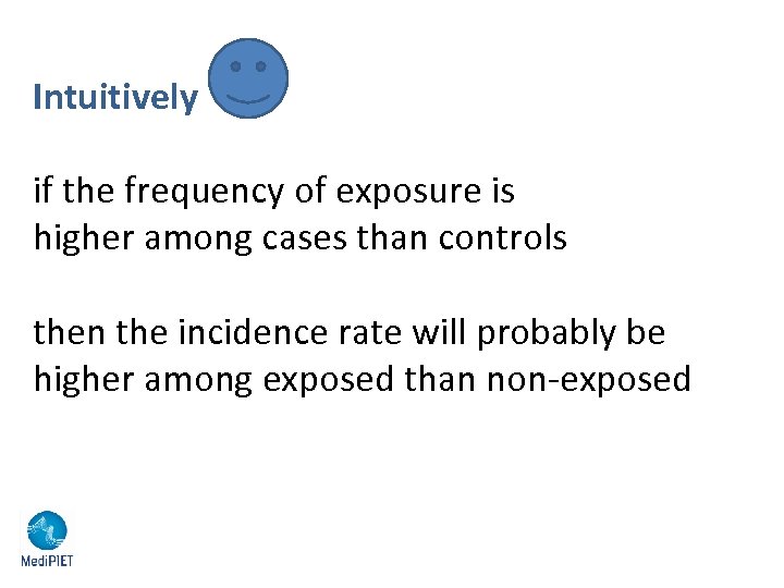 Intuitively if the frequency of exposure is higher among cases than controls then the