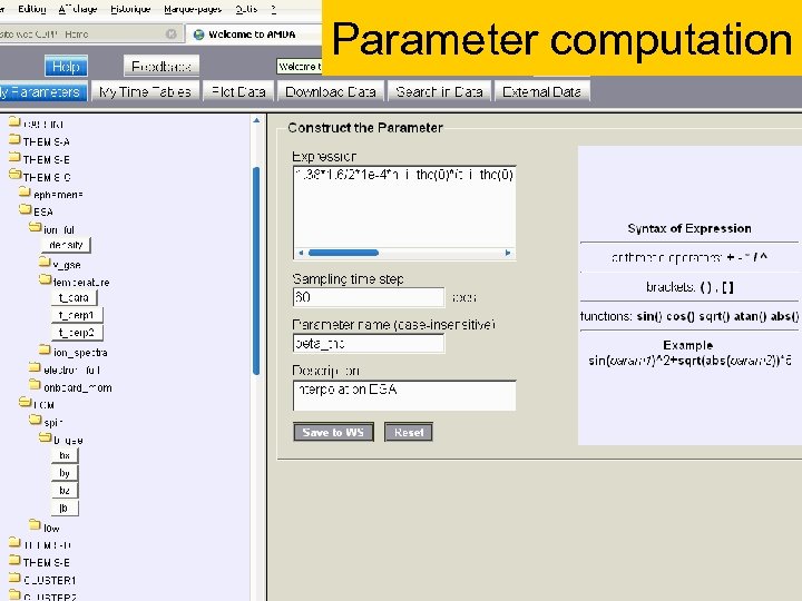 Parameter computation 