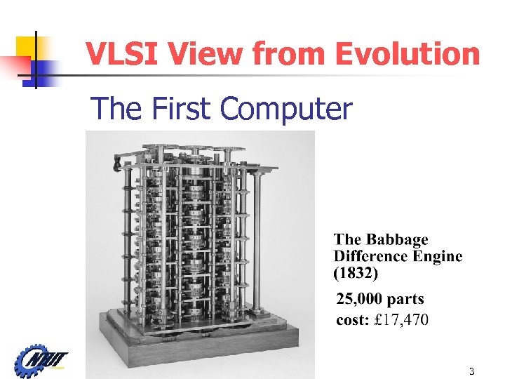 VLSI View from Evolution The First Computer VLSI Lab 205 / C-C Tsai 3