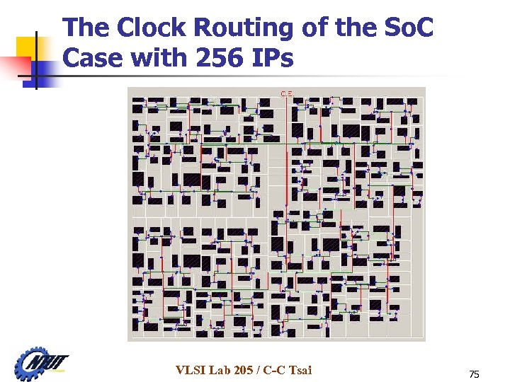 The Clock Routing of the So. C Case with 256 IPs VLSI Lab 205