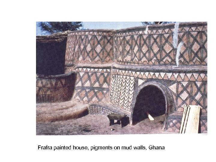 Frafra painted house, pigments on mud walls, Ghana 