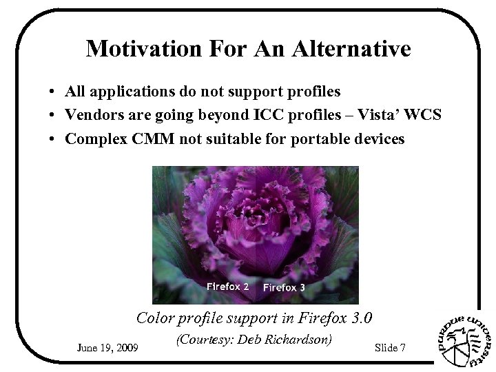 Motivation For An Alternative • All applications do not support profiles • Vendors are