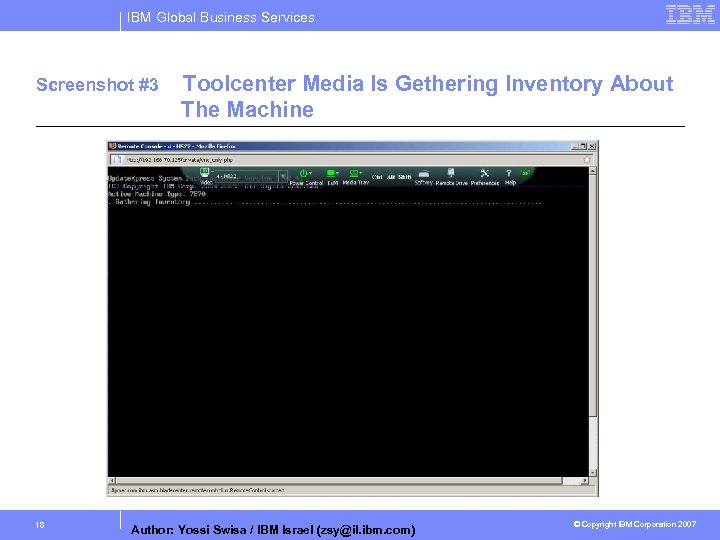 IBM Global Business Services Screenshot #3 18 Toolcenter Media Is Gethering Inventory About The