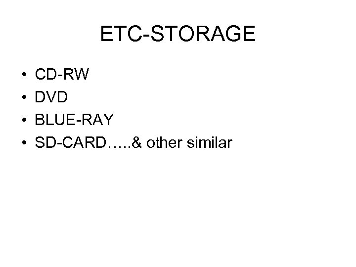 ETC-STORAGE • • CD-RW DVD BLUE-RAY SD-CARD…. . & other similar 
