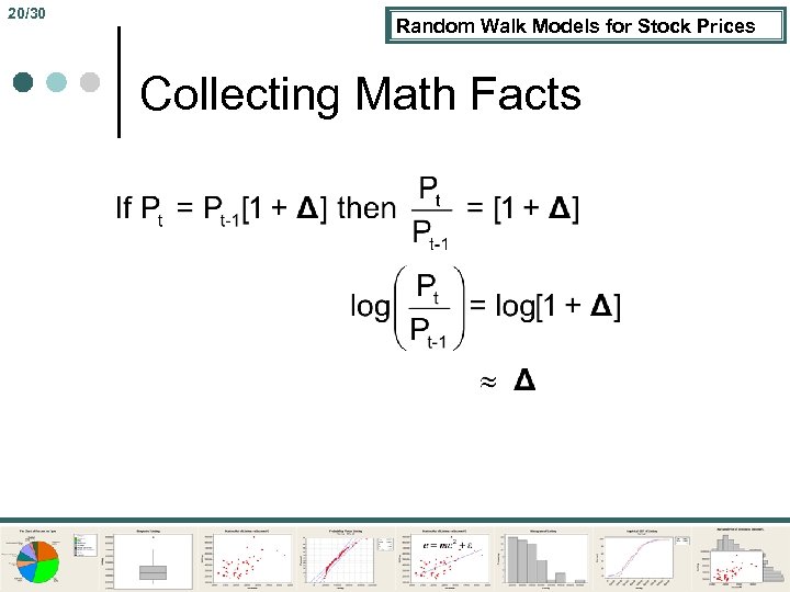 20/30 Random Walk Models for Stock Prices Collecting Math Facts 
