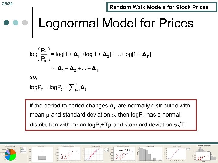 25/30 Random Walk Models for Stock Prices Lognormal Model for Prices 