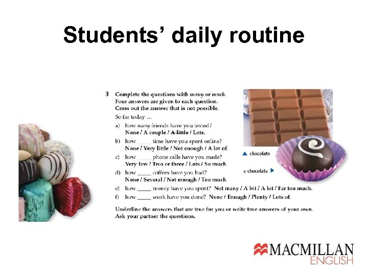 Students’ daily routine 