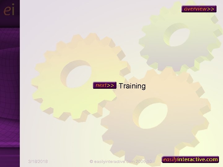 Training 3/18/2018 © easilyinteractive. com 2006 -10 37 