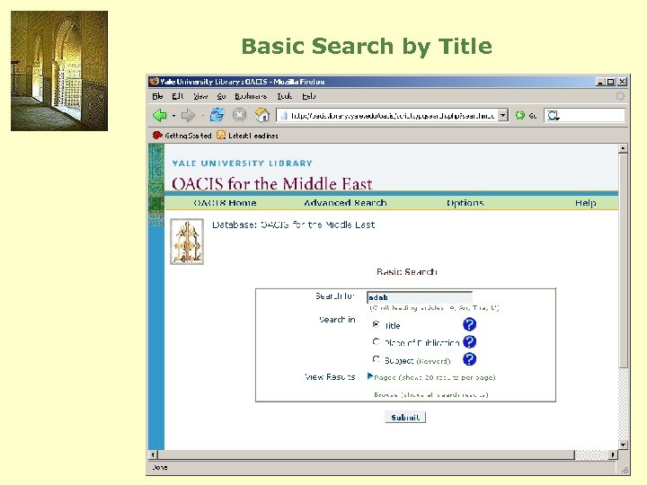 Basic Search by Title 