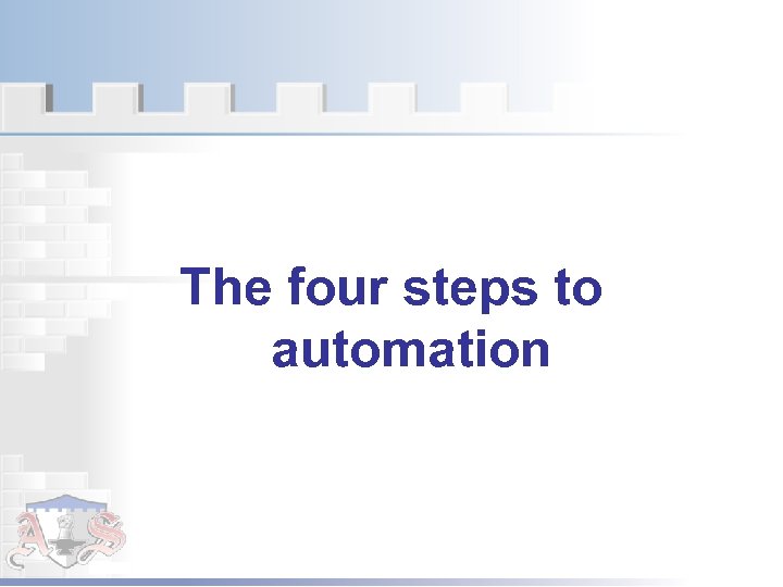 The four steps to automation 
