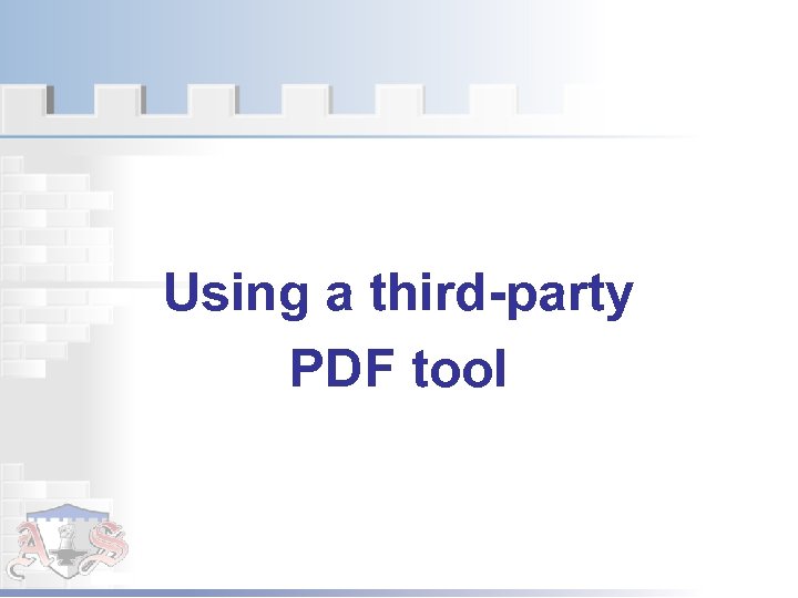 Using a third-party PDF tool 