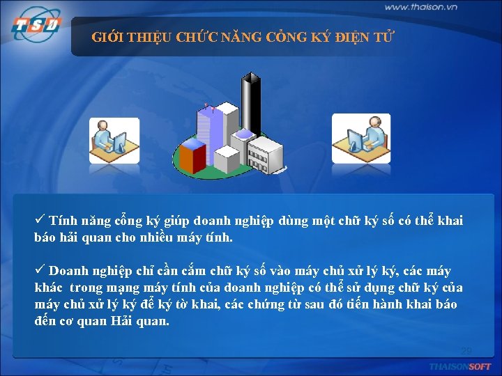GIỚI THIỆU CHỨC NĂNG CỔNG KÝ ĐIỆN TỬ ü Tính năng cổng ký giúp