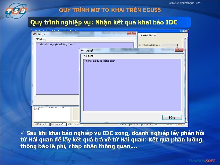 QUY TRÌNH MỞ TỜ KHAI TRÊN ECUS 5 Quy tri nh nghiệp vụ: Nhận