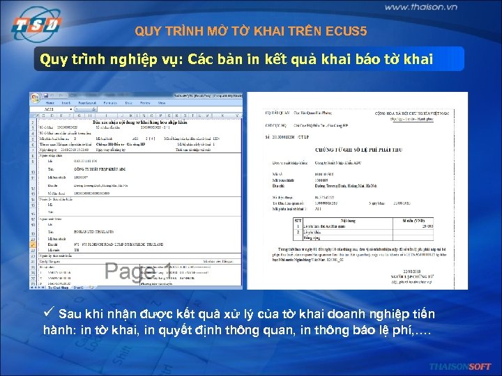QUY TRÌNH MỞ TỜ KHAI TRÊN ECUS 5 Quy tri nh nghiệp vụ: Các