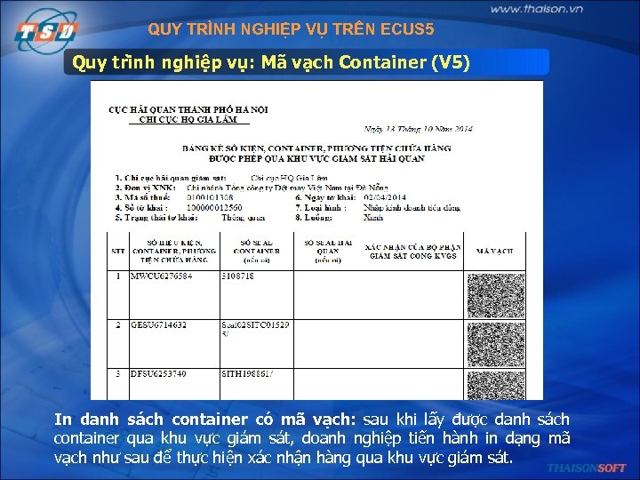 QUY TRÌNH NGHIỆP VỤ TRÊN ECUS 5 Quy tri nh nghiệp vụ: Mã vạch
