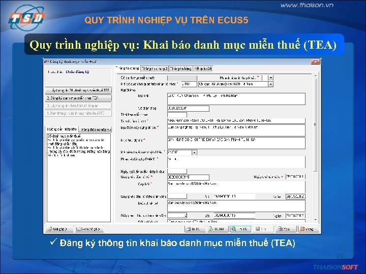 QUY TRÌNH NGHIỆP VỤ TRÊN ECUS 5 Quy tri nh nghiệp vụ: Khai báo