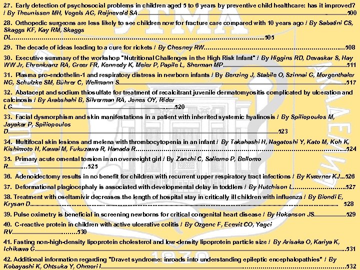 27. Early detection of psychosocial problems in children aged 5 to 6 years by