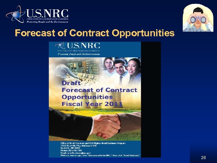 Forecast of Contract Opportunities 28 