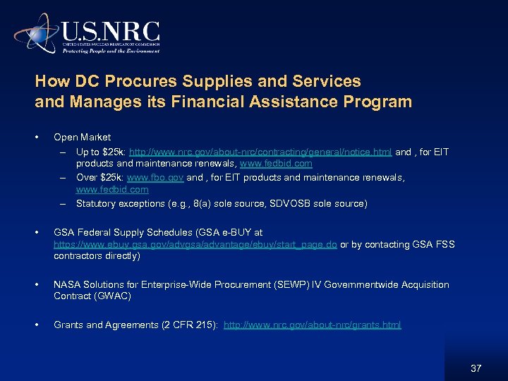 How DC Procures Supplies and Services and Manages its Financial Assistance Program • Open