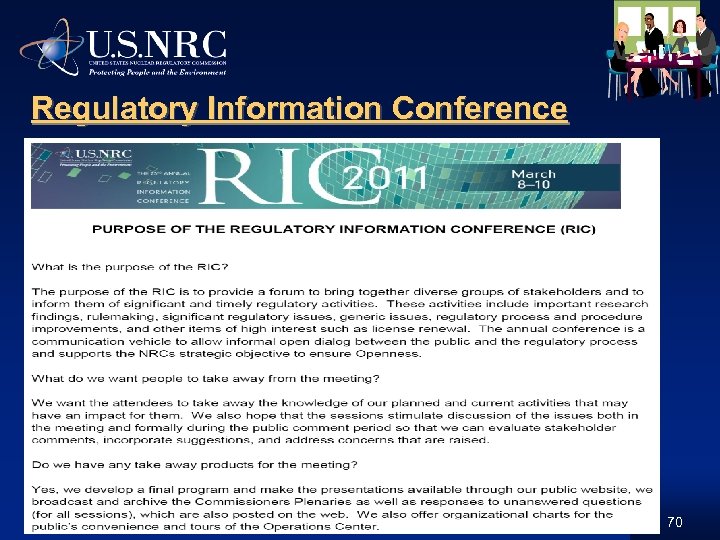 Regulatory Information Conference 70 